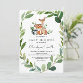 Invitation au Baby shower des bois (Debout devant)