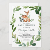 Invitation au Baby shower des bois (Devant / Derrière)