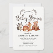 Invitation au Baby shower des bois (Devant)