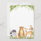 Invitation au Baby shower des bois (Dos)