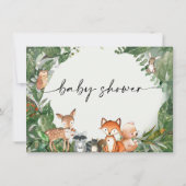 Invitation au Baby shower des bois (Dos)