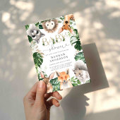 Invitation au Baby shower des bois