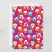 Invitation au Baby shower des chouettes (Dos)