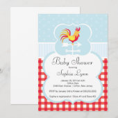 Invitation au Baby shower des grillades de la ferm (Devant / Derrière)