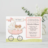 Invitation au Baby shower des jumeaux afro-américa (Debout devant)