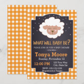 Invitation au Baby shower des moutons de la Révéla (Devant / Derrière)