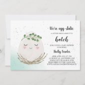 Invitation au Baby shower des oeufs de Pâques de B (Devant)