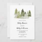 Invitation au Baby shower des pins (Devant)