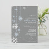 Invitation au Baby shower des Snowflakes d'hiver (Debout devant)