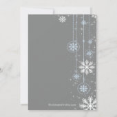 Invitation au Baby shower des Snowflakes d'hiver (Dos)