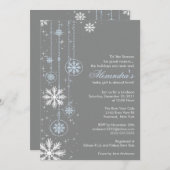 Invitation au Baby shower des Snowflakes d'hiver (Devant / Derrière)