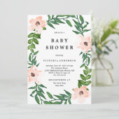 Invitation au Baby shower des vignes romantiques (Debout devant)