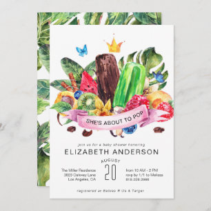 Invitation au Baby shower d'été de la Poussière