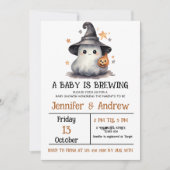 Invitation au Baby shower d'Halloween neutre (Devant)