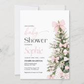 Invitation au Baby shower d'hiver, Baby shower Bow (Devant)