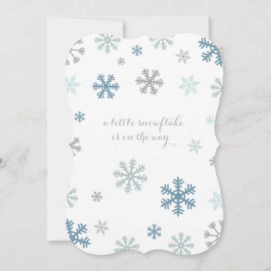Invitation au Baby shower d'hiver de Snowflake (Dos)