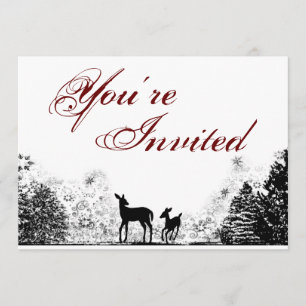 Invitation au Baby shower d'hiver des cerfs de boi