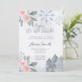Invitation au Baby shower d'hiver des Snowflakes f (Debout devant)