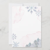 Invitation au Baby shower d'hiver des Snowflakes f (Dos)