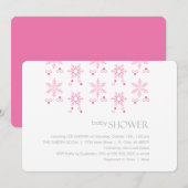 Invitation au Baby shower d'hiver| Fille (Devant / Derrière)