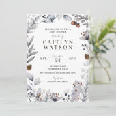 Invitation au Baby shower d'hiver, neutre pour les (Debout devant)