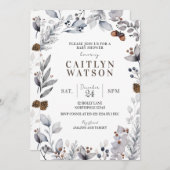 Invitation au Baby shower d'hiver, neutre pour les (Devant / Derrière)