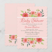 Invitation au Baby shower d'Imaginaires floraux (Devant / Derrière)