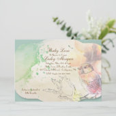 Invitation au Baby shower d'oiseaux aquatiques (Debout devant)