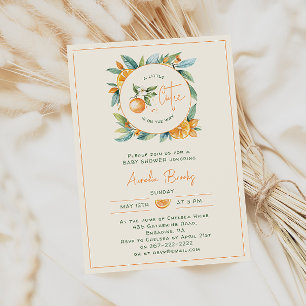 Invitation au Baby shower d'Orange Citrus Little C