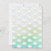 Invitation au Baby shower d'ours à ballon à air ch (Dos)