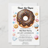 Invitation Au Baby shower Dreams Pink Blue Donuts Et Diapers (Devant)