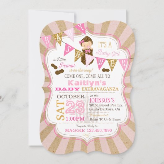 Invitation au Baby shower du Carnaval de Little Pe (Devant)