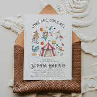 Invitation au Baby shower du Carnaval | Douche cir