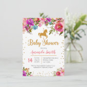 Invitation au Baby shower du Carousel Horse (Debout devant)