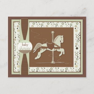Invitation au Baby shower du Carousel Horse