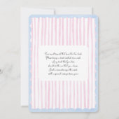 Invitation au Baby shower du carrousel (Dos)