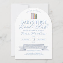 Invitation au Baby shower du club du premier livre