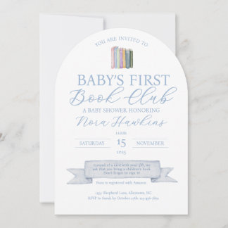 Invitation au Baby shower du club du premier livre