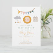 Invitation au Baby shower du lion (Debout devant)