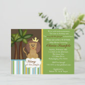 Invitation au Baby shower du roi de la jungle (Debout devant)