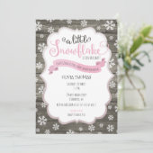 Invitation au Baby shower d'un petit flocon (Debout devant)