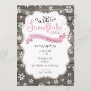 Invitation au Baby shower d'un petit flocon