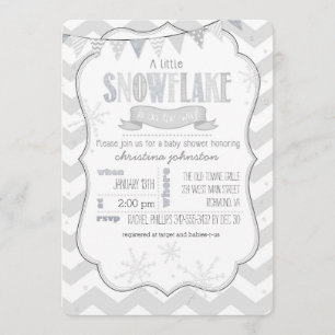 Invitation au Baby shower d'un petit flocon