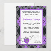 Invitation au Baby shower EMO de Girl PunkRock Tat (Devant / Derrière)