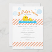 Invitation au Baby shower en caoutchouc (Devant)