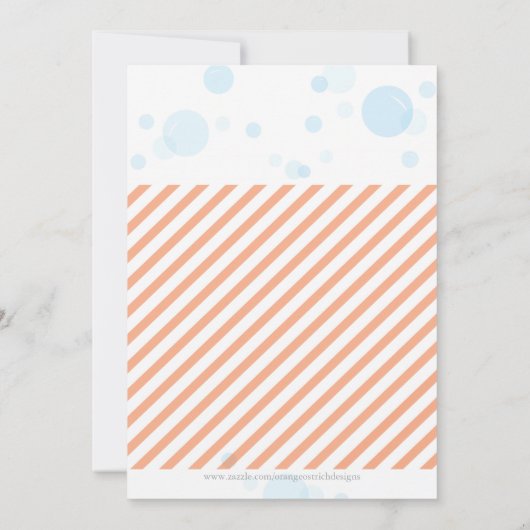 Invitation au Baby shower en caoutchouc (Dos)