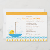 Invitation au Baby shower en caoutchouc (Devant)