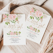 Invitation au baby shower en or