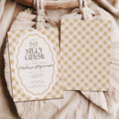 Invitation au Baby shower En vichy triplet de l'oi