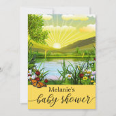 Invitation au Baby shower ensoleillé de printemps  (Devant)